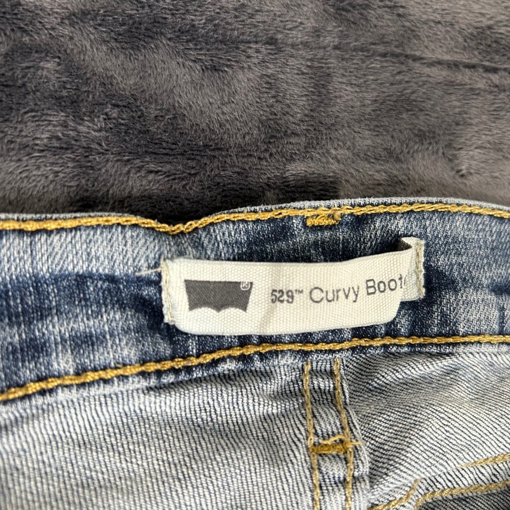 Levi's 529 Curvy Bootcut Jeans Women 12M W31 L32 Blue Denim 15535-0031 - Picture 5 of 9